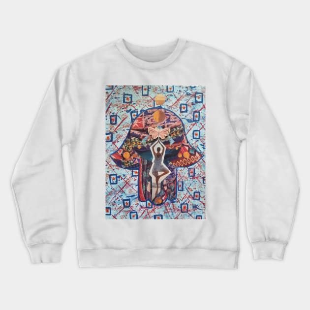 EMERGENCE Hamsa by Harriette Knight Crewneck Sweatshirt by harrietteknight